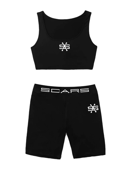 SCARS Biker Shorts & Bra Set